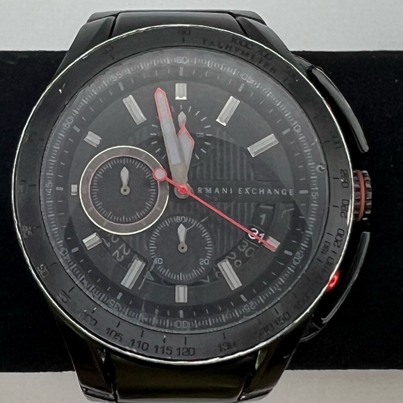 Armani Exchange AX1404 Chronograph Black Mens Watch Working - Picture 6 of 9